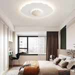 Contemporary Scandinavian Shell Iron Resin LED Flush Mount Ceiling Light For Living Room