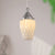 Modern Art Deco Irregular Cylinder Iron Glass 1-Light Pendant Light For Bedroom