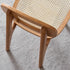 Modern Minimalist Square Rattan Seat Wood Dining Chair Backrest For Dining Room