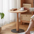 Traditional Rustic Oak Wood Round Side Table For Living Room