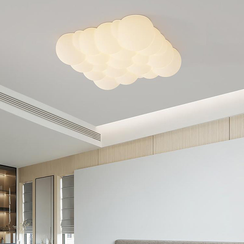 Contemporary Nordic Bubble Hardware Acrylic LED Flush Mount Ceiling Light For Bedroom