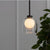 Modern Minimalist Cylinder Orb Glass 1-Light Pendant Light For Living Room