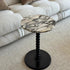 Modern Minimalist Round Bead String Base Marble Wood Coffee Table For Living Room