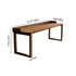 Traditional Rustic Rectangular Wood Desks Two Legs For Home Office