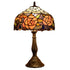 Traditional Tiffany Vintage Rose Stained Glass 1-Light Table Lamp For Study