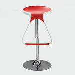 Contemporary Nordic Round ABS Metal Base Bar Stool Footrest Liftable Swivel For Dining Room