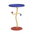 Contemporary Creative Color Blocking Iron Tray Top Distortion End Table For Living Room