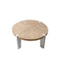 Contemporary Scandinavian Round Solid Wood End Table 1-Tier For Living Room