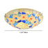 Contemporary Creative Round Shell Stained Glass 2/3/4 Light Flush Mount Ceiling Light For Living Room