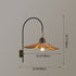 Traditional Japanese Floral Wooden Iron Fabric 1-Light Wall Sconce Lamp For Living Room