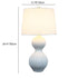 Modern Minimalist Cylindrical Gourd Shaped Fabric Ceramic 1-Light Table Lamp For Bedroom