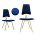 Contemporary Scandinavian Fabric Velvet Metal Sponge Square Vanity Stool Chair Backrest For Bedroom