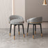 Contemporary Luxury Round Arc Metal Faux Leather Vanity Stool Backrest For Bedroom