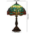 Traditional Tiffany Stained Glass Animal Dragonfly Pattern Zinc Alloy Base 1-Light Table Lamp For Bedroom