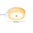 Contemporary Nordic Iron Acrylic Round Pleat Lace LED Flush Mount Ceiling Light For Bedroom