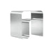 Modern Minimalist Rectangular Stainless Steel End Table 1-Tier For Living Room