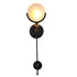 Contemporary Industrial Iron Glass Round Disc 1-Light Wall Sconce Lamp For Dining Room