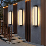 Modern Minimalist Waterproof Rectangular Stainless Steel Acrylic LED Wall Sconce Lamp For Outdoor Patio