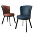 Contemporary Simplicity Round Fabric Upholstered Carbon Steel Dining Chair Backrest For Dining Room