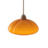 Contemporary Vintage Glass Pumpkin Shade Wood 1-Light Pendant Light For Living Room