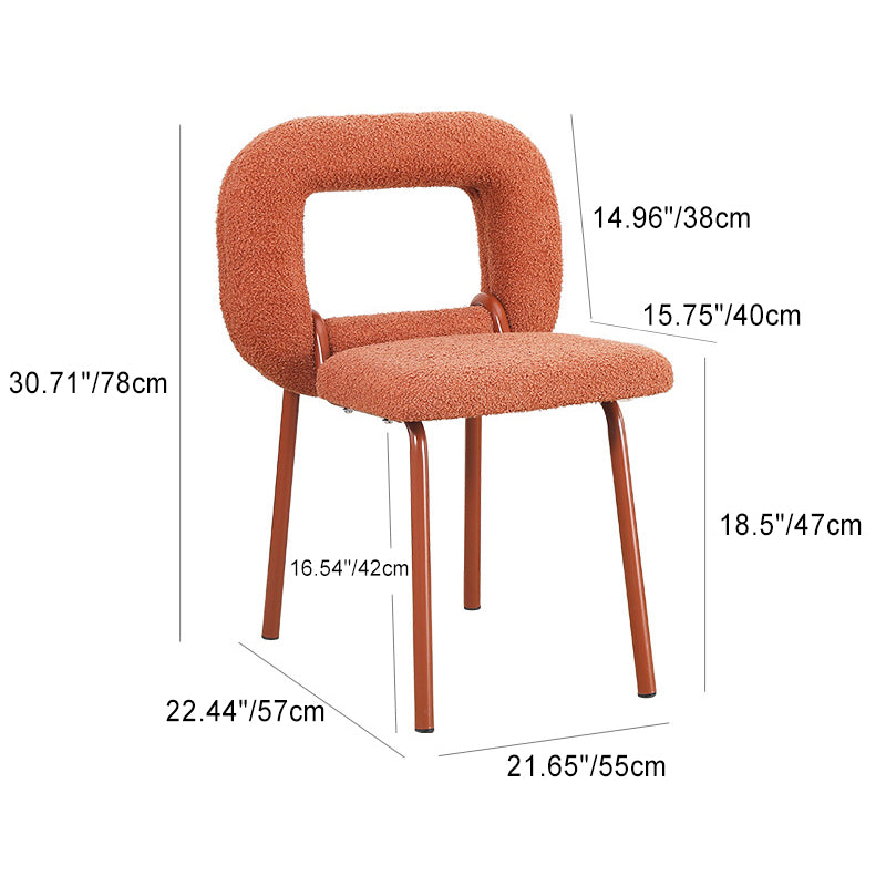 Contemporary Scandinavian Lambswool Donut Design Dining Chair Backrest For Dining Room