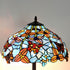 Traditional Tiffany Butterfly Decoration Stained Glass 2-Light Standing Floor Lamp For Study