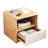 Modern Minimalist Square Table Top High Density Panel Nightstand 1-Drawer For Bedroom