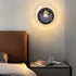 Contemporary Creative Starry Sky Moon Resin Astronaut Round LED Wall Sconce Lamp For Living Room