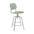 Contemporary Scandinavian Square Plastic Metal Frame Bar Stool Backrest Footrest For Dining Room