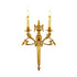 Traditional European Brass Candle Candleholder 2-Light Wall Sconce Lamp For Bedroom