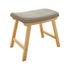 Contemporary Simplicity Rectangular Wood Fabric Vanity Stool Backless Armless For Bedroom