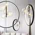 Modern Minimalist Circle Orb Iron Glass 1/3/5 Light Pendant Light For Living Room