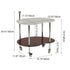 Contemporary Nordic Cloud Shape Acrylic Movable Side Table 2-Tier Casters For Living Room