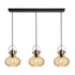 Modern Simplicity Iron Glass Pumpkin Shade 1/3-Light Island Light Chandelier For Dining Room