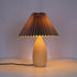 Contemporary Retro Pleated Fabric Solid Wood Base 1-Light Table Lamp For Bedroom