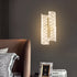 Modern Luxury Iron Acrylic Skeletonized Column Cut Lozenge Line LED Wall Sconce Lamp For Hallway