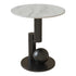 Contemporary Luxury Circular Rock Slabs Geometric Base End Table For Living Room