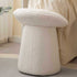 Contemporary Scandinavian Lambswool Round Vanity Stool For Bedroom