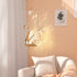 Modern Luxury Crystal Aluminum Acrylic Swan LED Wall Sconce Lamp For Bedside