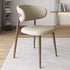 Contemporary Nordic Square Leather Metal Frame Dining Chair Backrest Armless For Dining Room