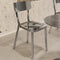 Modern Minimalist Square Stainless Steel Chair Four Legs Backrest For Living Room