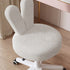 Contemporary Creative Round Rabbit Ears Metal Lambswool Foam Chair Swivel For Living Room