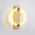 Contemporary Scandinavian Travertine Acrylic Twine Circle LED Wall Sconce Lamp For Bedroom