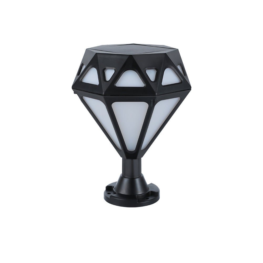 Modern Art Deco Waterproof Solar ABS PC Plastic Acrylic Diamond LED Landscape Lighting Outdoor Light For Garden