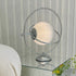 Contemporary Scandinavian Rotatable Glass Planet Hardware Ring 1-Light Table Lamp For Bedroom