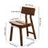 Contemporary Nordic Ash Wood Square Rectangular Dining Chair Backrest For Dining Room