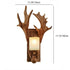 Contemporary Scandinavian Antler Cylinder Resin Glass 1-Light Wall Sconce Lamp For Living Room