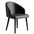 Contemporary Nordic Trapezoid Cushion Saddle Leather Ash Wood Dining Chair Backrest For Dining Room