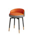 Contemporary Luxury Round Arc Metal Faux Leather Vanity Stool Backrest For Bedroom