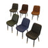 Modern Luxury Square Curved Leather Metal Dining Chair Backrest Armless For Dining Room